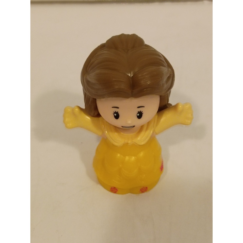 Fisher Price Little People Disney Princess Belle Yellow Dress Rose Figure